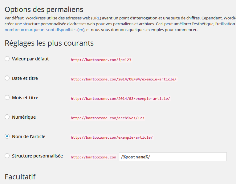 pages statiques inaccessibles dans wordpress
