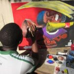 Peinture du Gabon: jeune artiste gabonais