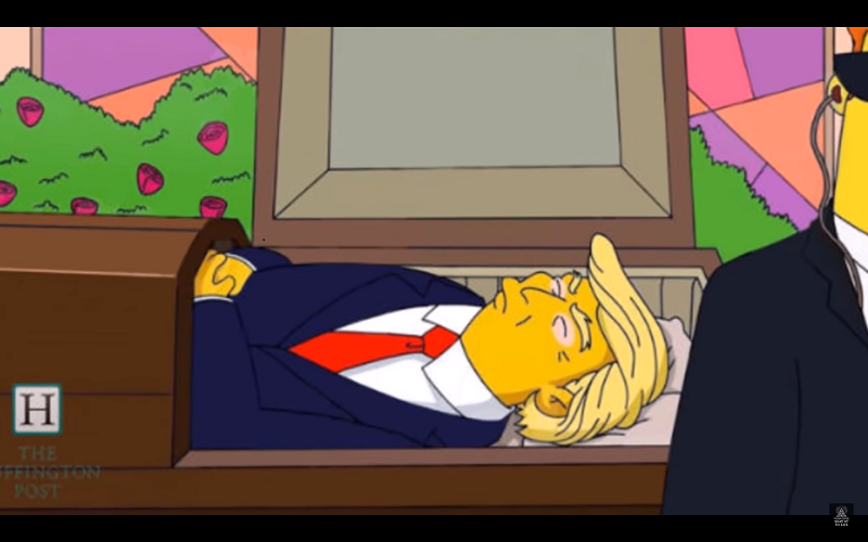 Donald Trump meurt dans les Simpsons