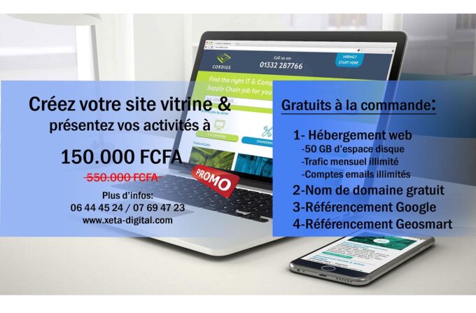 Créer un site web au Gabon moins cher