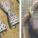 Tchèghè: cloche de bois à deux faces, instrument de musique du Gabon traditionnel